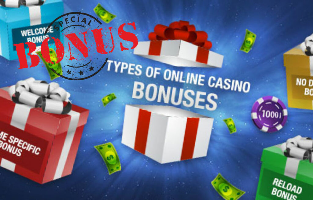 types of bonuses available at online casinos